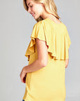 Solid Ruffle Detail Top - Online Only - My Pampered Life Seattle