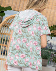 e Luna Floral Short Sleeve Sweatshirt