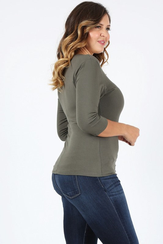 PLUS Size Waist Tie Top