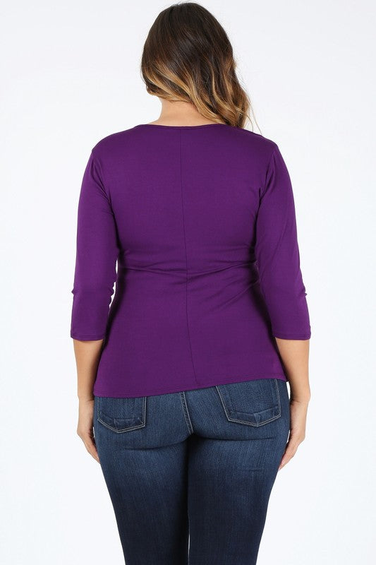 PLUS Size Waist Tie Top