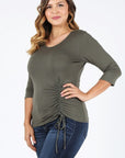 PLUS Size Waist Tie Top