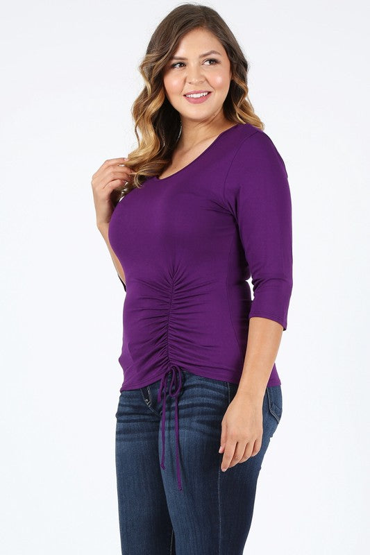 PLUS Size Waist Tie Top