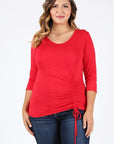 PLUS Size Waist Tie Top