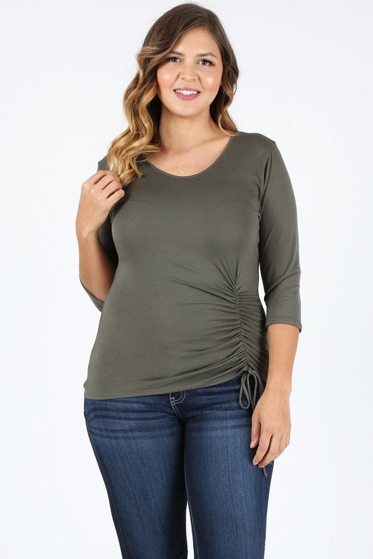 PLUS Size Waist Tie Top