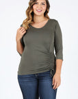 PLUS Size Waist Tie Top