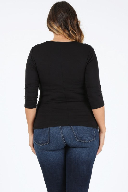 PLUS Size Waist Tie Top