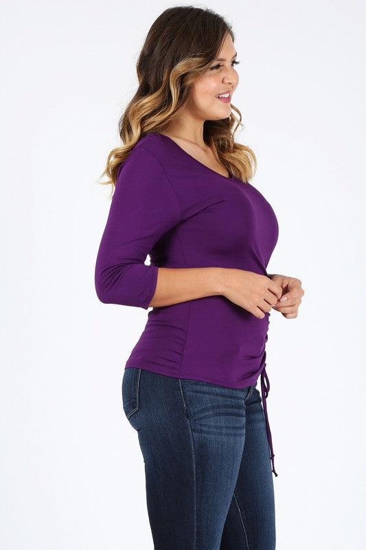 PLUS Size Waist Tie Top