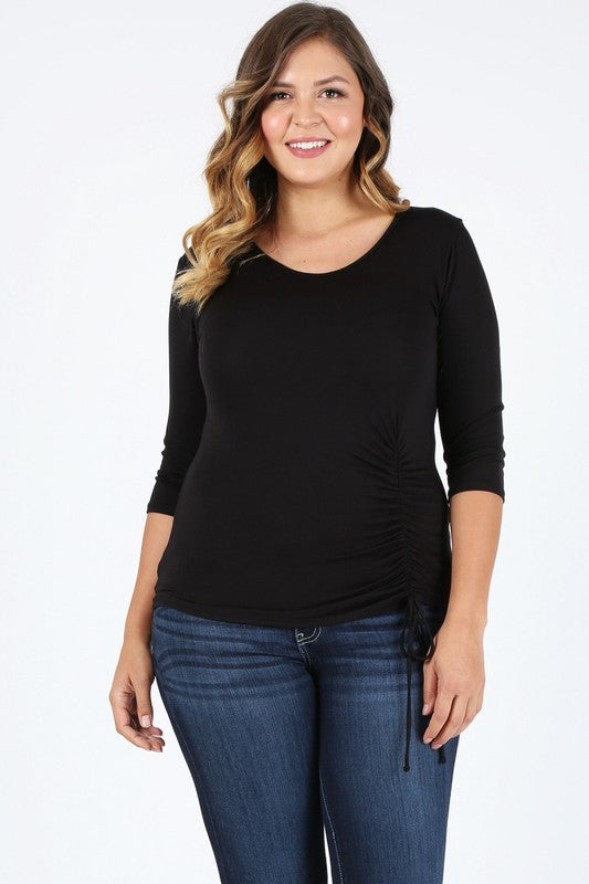 PLUS Size Waist Tie Top