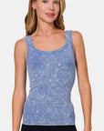 Zenana Ribbed Scoop Neck Tank