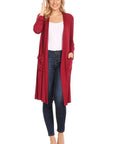 Solid Duster Cardigan Loose Fit