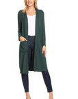 Solid Duster Cardigan Loose Fit