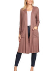 Solid Duster Cardigan Loose Fit