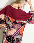 Paisley Volume Sleeve Top - Online Only - My Pampered Life Seattle