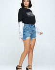 High Rise Ripped Denim Shorts - Online Only - My Pampered Life Seattle