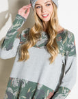 e Luna Floral Mixed Terry Tunic