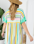 e Luna PLUS Striped Babydoll Tunic Top