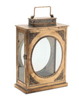 Ornate Distressed Metal Lantern 17.5"H