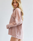 Davi & Dani Button Down Shirt with Pockets - Online Only