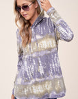 e Luna Terry Tie Dye Long Hoodie Top