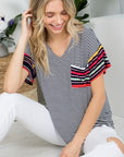 e Luna PLUS Multi Striped Boxy Top