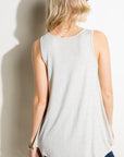 e Luna Striped Solid Mix Tank Top