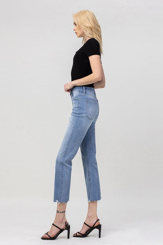 Flying Monkey High Rise Crop Straight Jean - Online Only