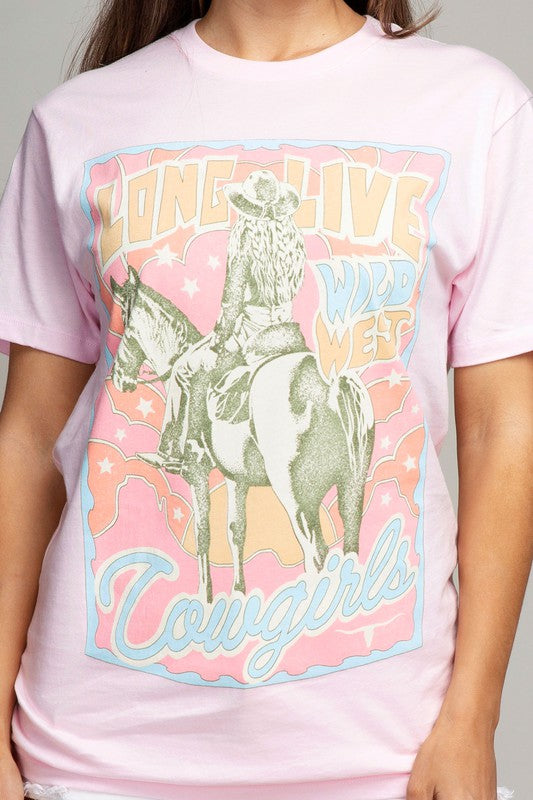 Long Live Cowgirls Graphic Top - Online Only