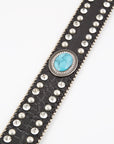 Oval Stone Buckle Fashion Belt