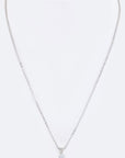 Teardrop CZ Pendant Necklace