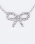 CZ Bow Pendant Necklace