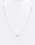 CZ Bow Pendant Necklace