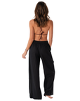 Black Wide Leg Drawstring Pants