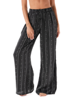 Akha Tribal Print Wide Leg Drawstring Pants