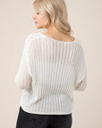 Lilou Variegated Rib V-Neck Sweater