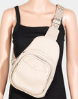 Fame Textured PU Leather Sling Bag