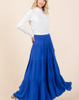 Mittoshop Tier Detail Smocked Elastic Waist Wide Leg Pants