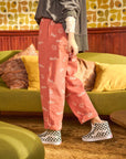 Jade By Jane Smiley Face Pattern Baggy Casual Pants