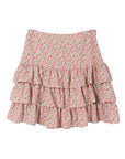 Lilou Tiered Pink Floral Skirt