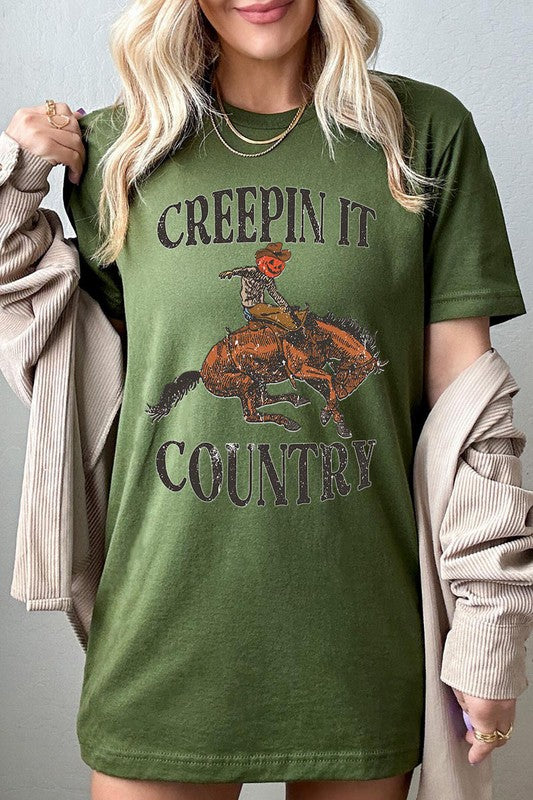 Creepin It Country Short Sleeve Graphic Tee