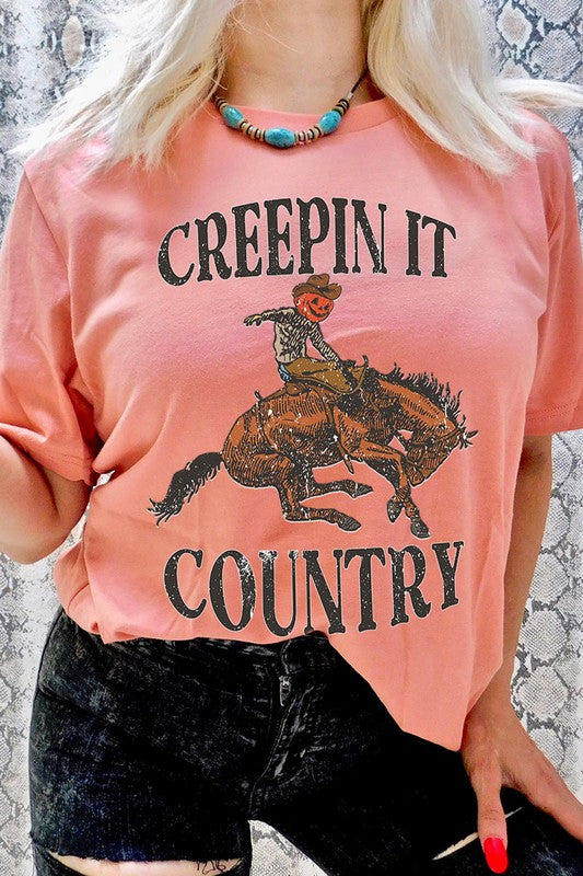 Creepin It Country Short Sleeve Graphic Tee