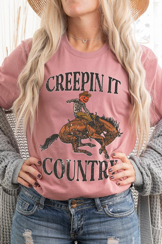 Creepin It Country Short Sleeve Graphic Tee