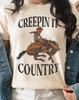 Creepin It Country Short Sleeve Graphic Tee