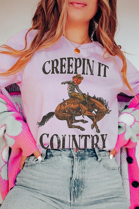 Creepin It Country Short Sleeve Graphic Tee