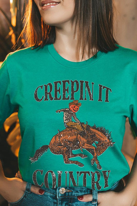 Creepin It Country Short Sleeve Graphic Tee