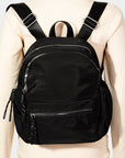 Fame Adjustable Strap Nylon Backpack Bag with Side Pockets