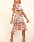 Haptics Tiered Floral Midi Dress with Pockets