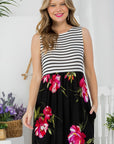 e Luna PLUS Floral Mix Tank Dress