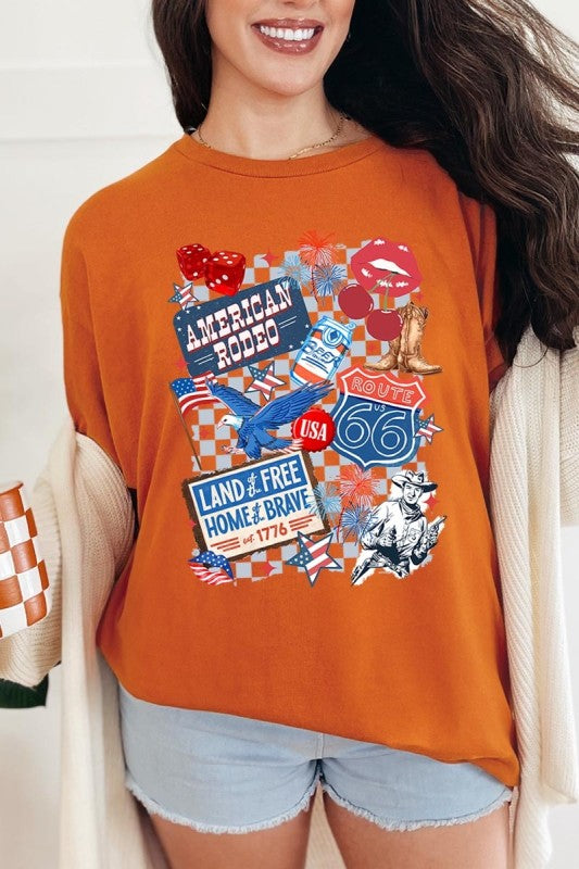 4th of July Collage Graphic Plus Heavy Cotton Tee