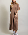 Vented Heavy Cotton Washed Dress