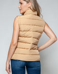 Snobbish Zip Up Turtleneck Vest with Pockets